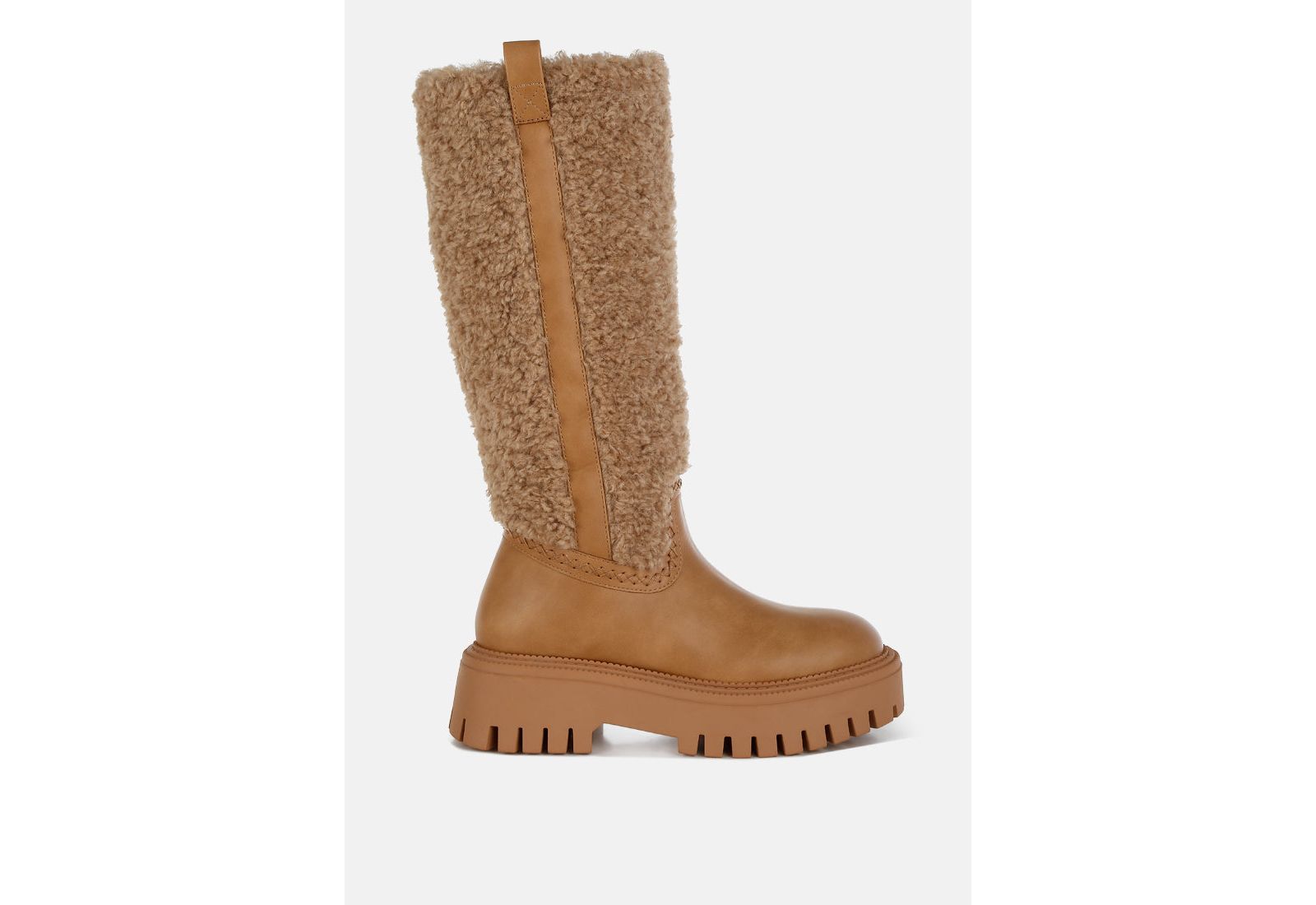 London Rag Womens Lapland Faux Fur Detail Calf Length Boots