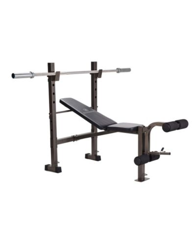 Спортивная скамья со стойкой для штанги Stamina Adjustable, черная