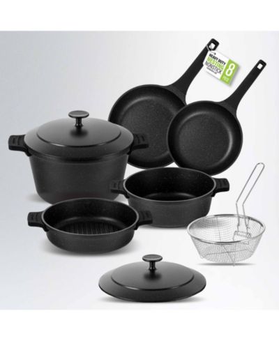 Набор посуды GraniteStone 8-Piece Nesting с силиконовыми крышками