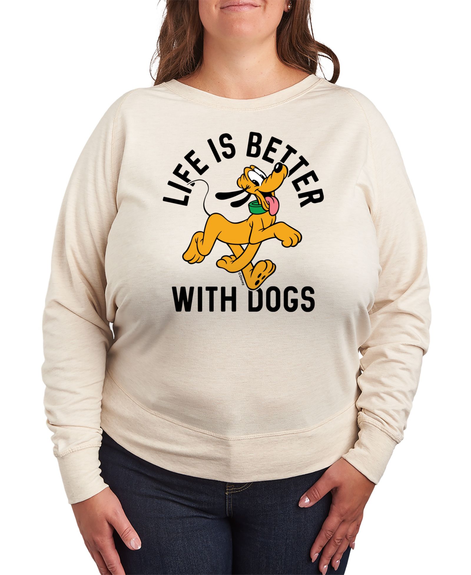 Футболка Hybrid Apparel Plus Size Disney Pluto Life is Better with Dogs Graphic Pullover