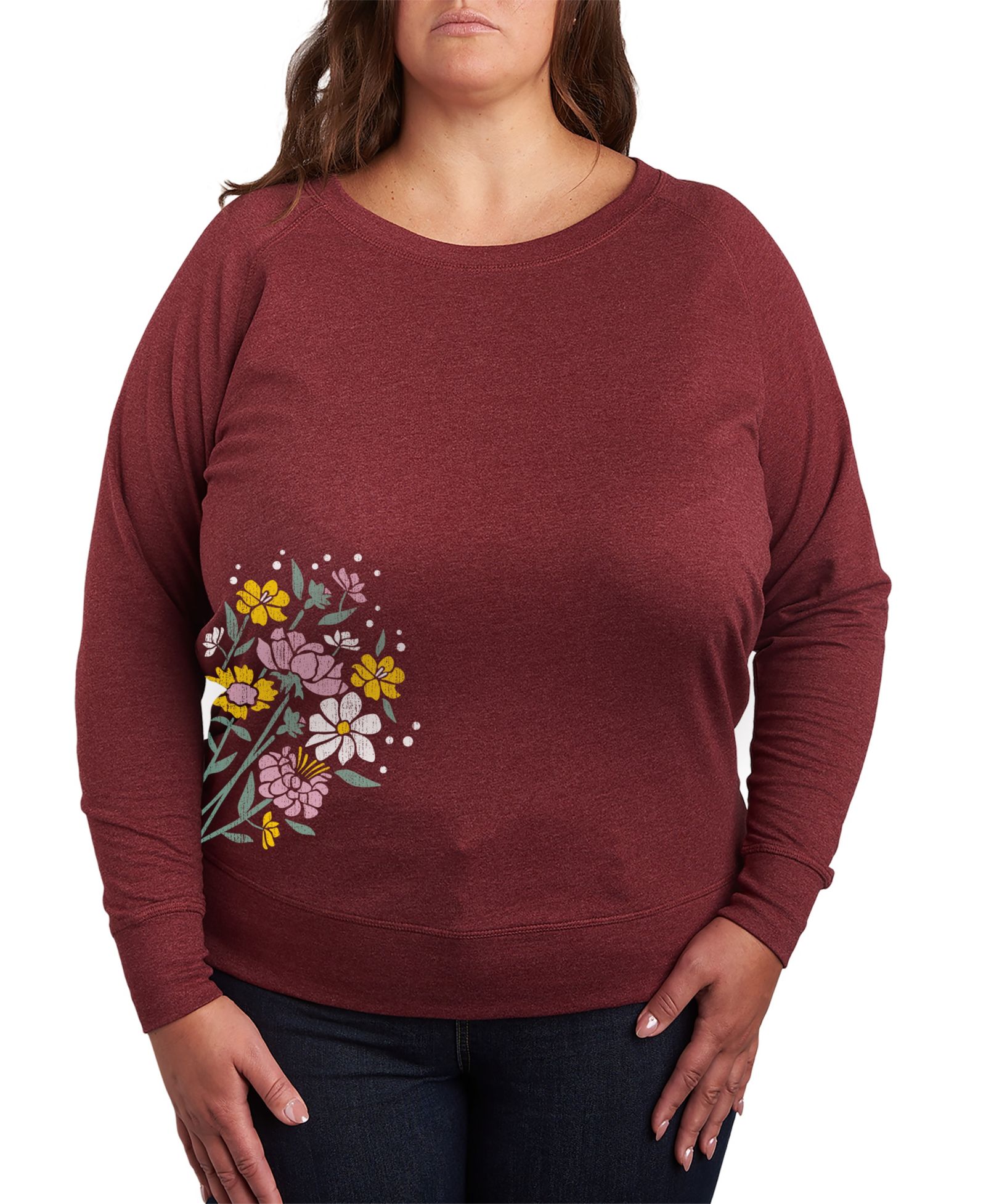 Футболка Hybrid Apparel Plus Size Spring Flowers Graphic Pullover T-Shirt