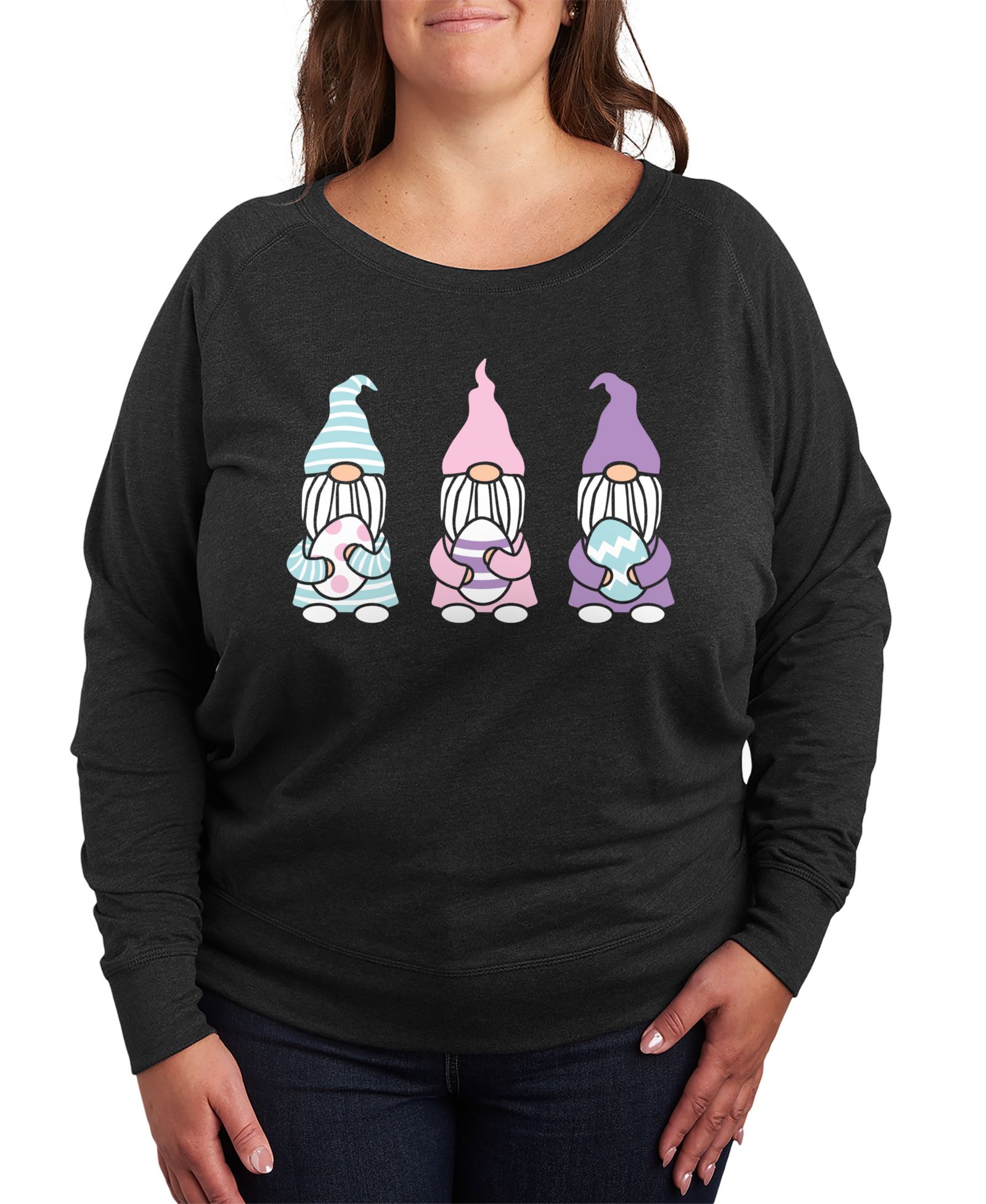 Hybrid Apparel Plus Size Easter Gnomes Graphic футболка-поло