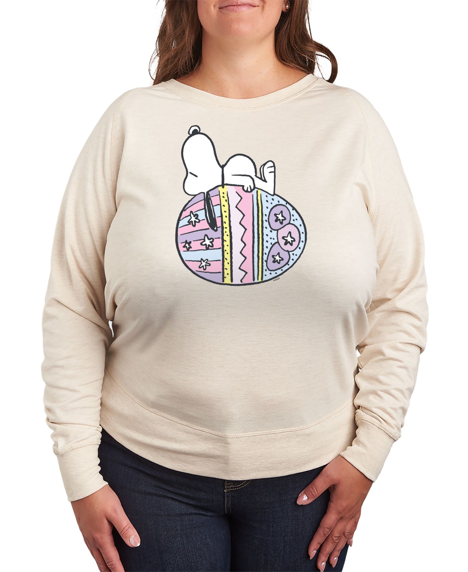 Футболка Hybrid Apparel Plus Size Peanuts Snoopy Easter Egg Graphic Pullover