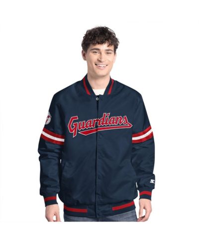 Мужская куртка Starter Navy Cleveland Guardians Scout Full-Snap Varsity