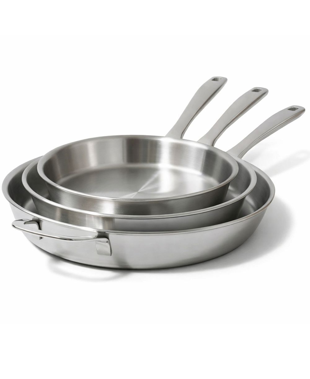 Alva Maestro 5-Ply Stainless Steel Frying Pan 3-Piece Set