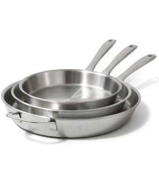 Alva Maestro 5-Ply Stainless Steel Frying Pan 3-Piece Set
