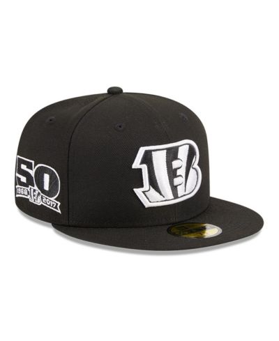 New Era Men's Black Cincinnati Bengals Main Patch 59FIFTY Fitted Hat