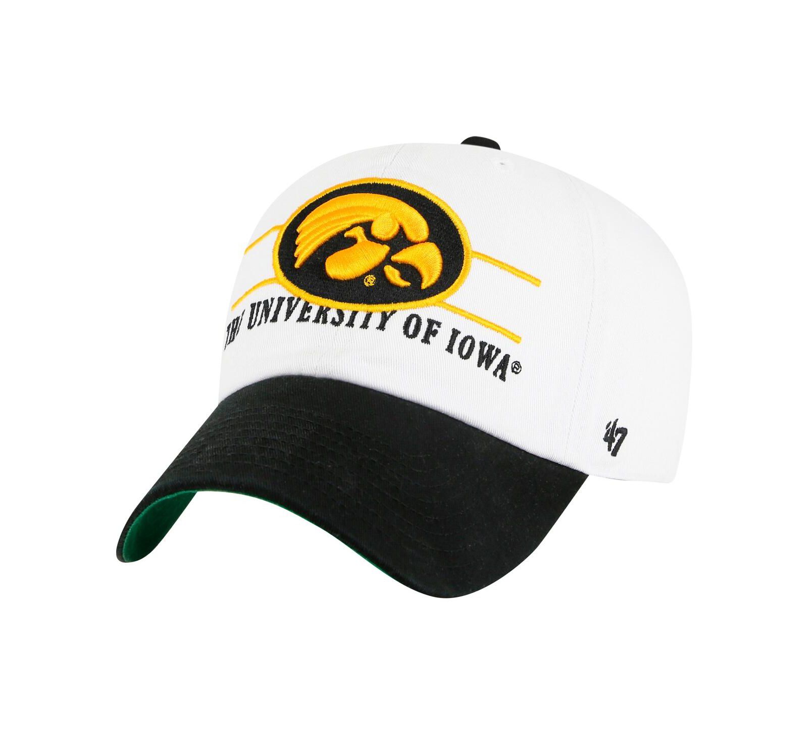 '47 Brand Men's White Iowa Hawkeyes Gridiron Clean Up Adjustable Hat