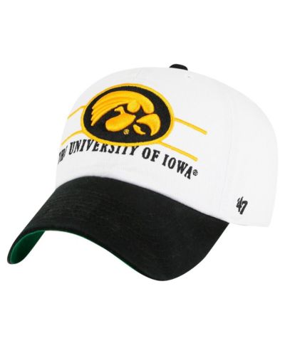 '47 Brand мужская белая кепка Iowa Hawkeyes Gridiron Clean Up, регулируемая