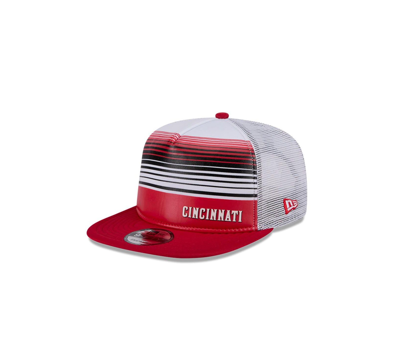 Мужская кепка New Era Red Cincinnati Reds Team Horizon 9FIFTY A-Frame Trucker Snapback