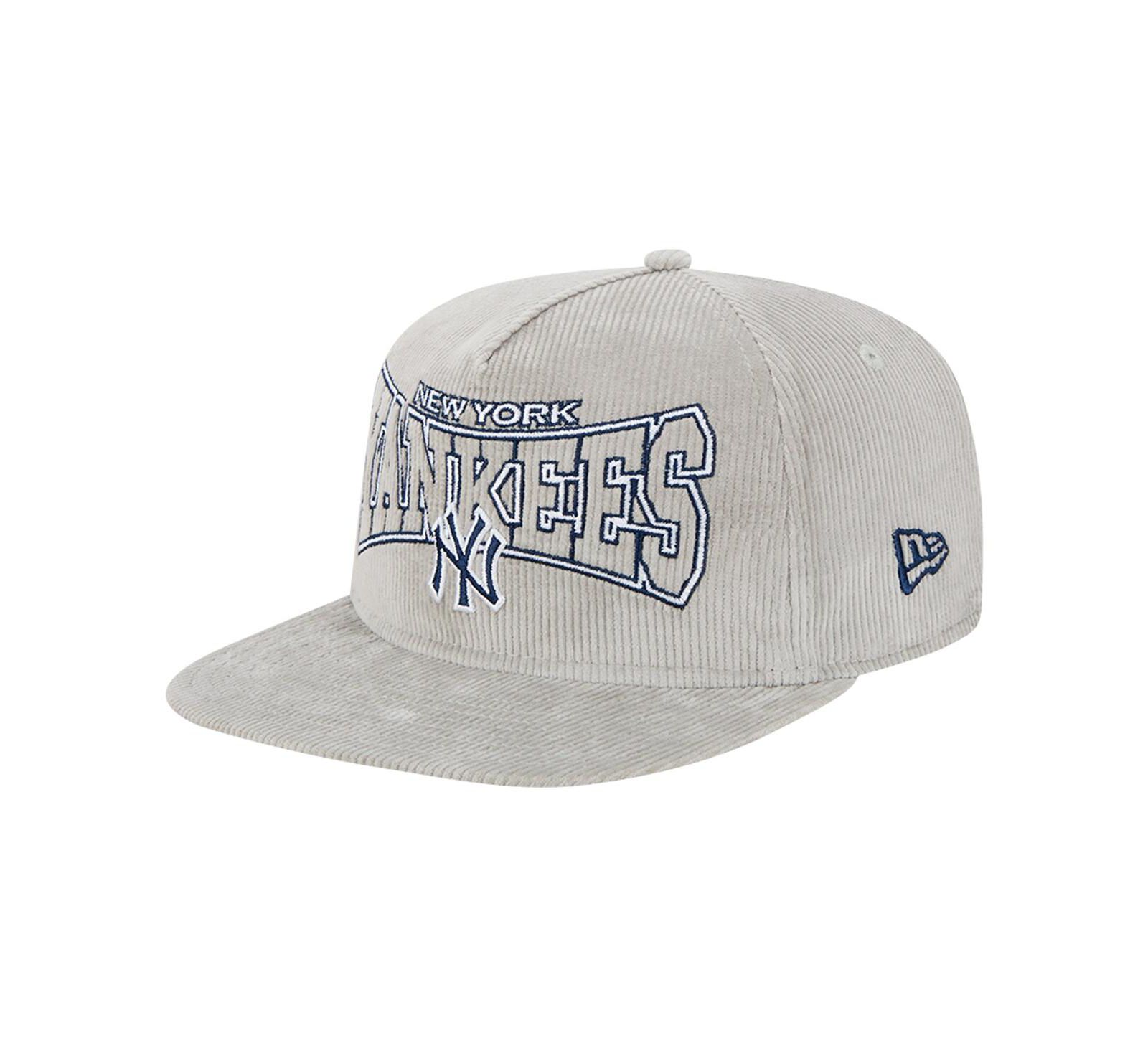 New Era Мужская серая кепка snapback из вельвета New York Yankees Corduroy Golfer