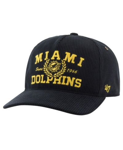 '47 Brand Мужская регулируемая кепка Miami Dolphins Letterman Hitch, черная