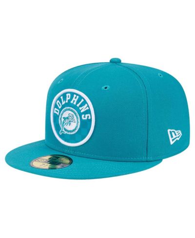 Мужская кепка New Era Miami Dolphins Checkered 59FIFTY Fitted, Aqua