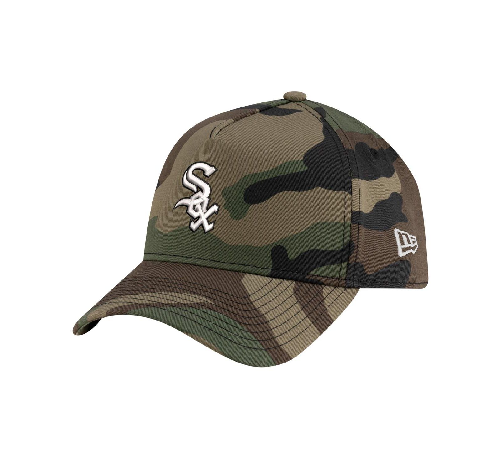 Мужская кепка New Era Camo Chicago White Sox Woodland Team Pop 9FORTY A-Frame Adjustable