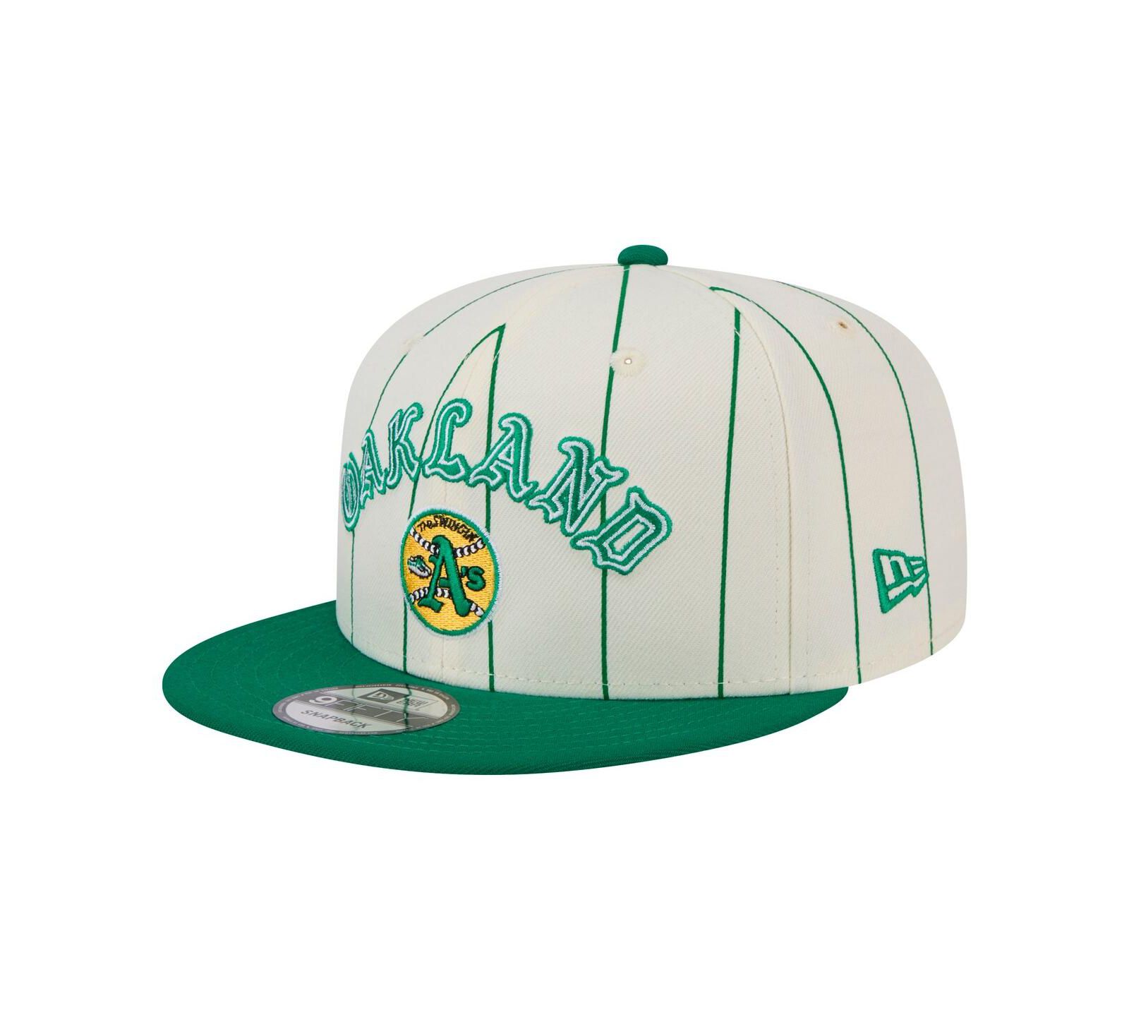 Мужская кепка New Era Oakland Athletics Pinstripe 9FIFTY Snapback, белая