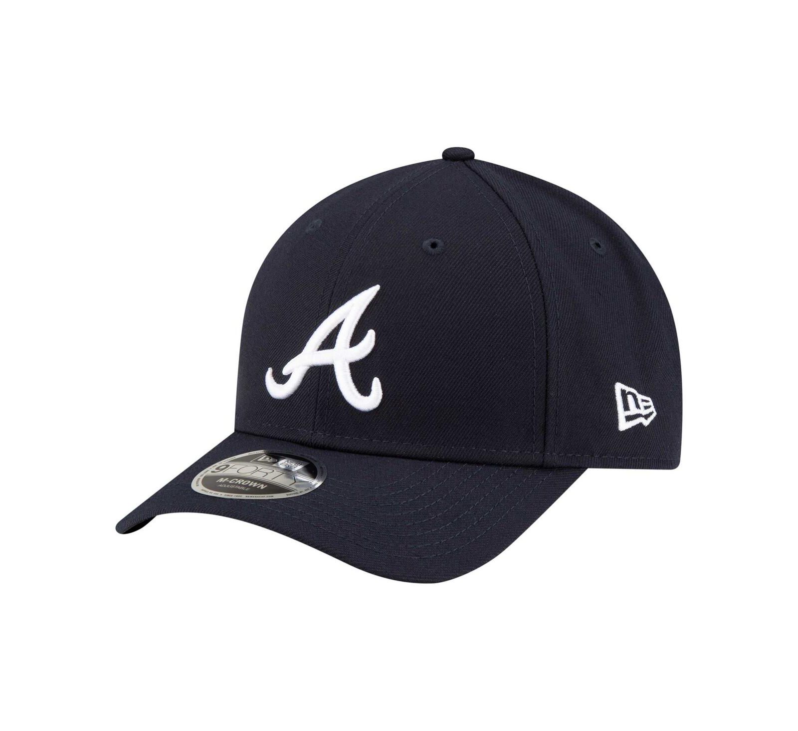 New Era Men's Navy Atlanta Braves Player Replica 9FORTY Adjustable Hat