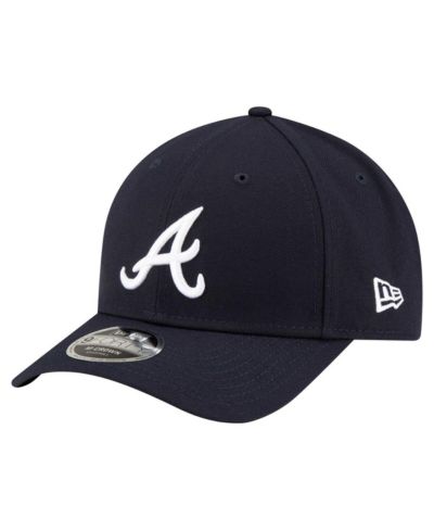 Мужская кепка New Era Navy Atlanta Braves Player Replica 9FORTY Adjustable