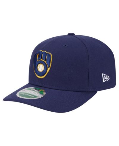 Мужская регулируемая кепка New Era Milwaukee Brewers Player Replica 9SEVENTY Navy