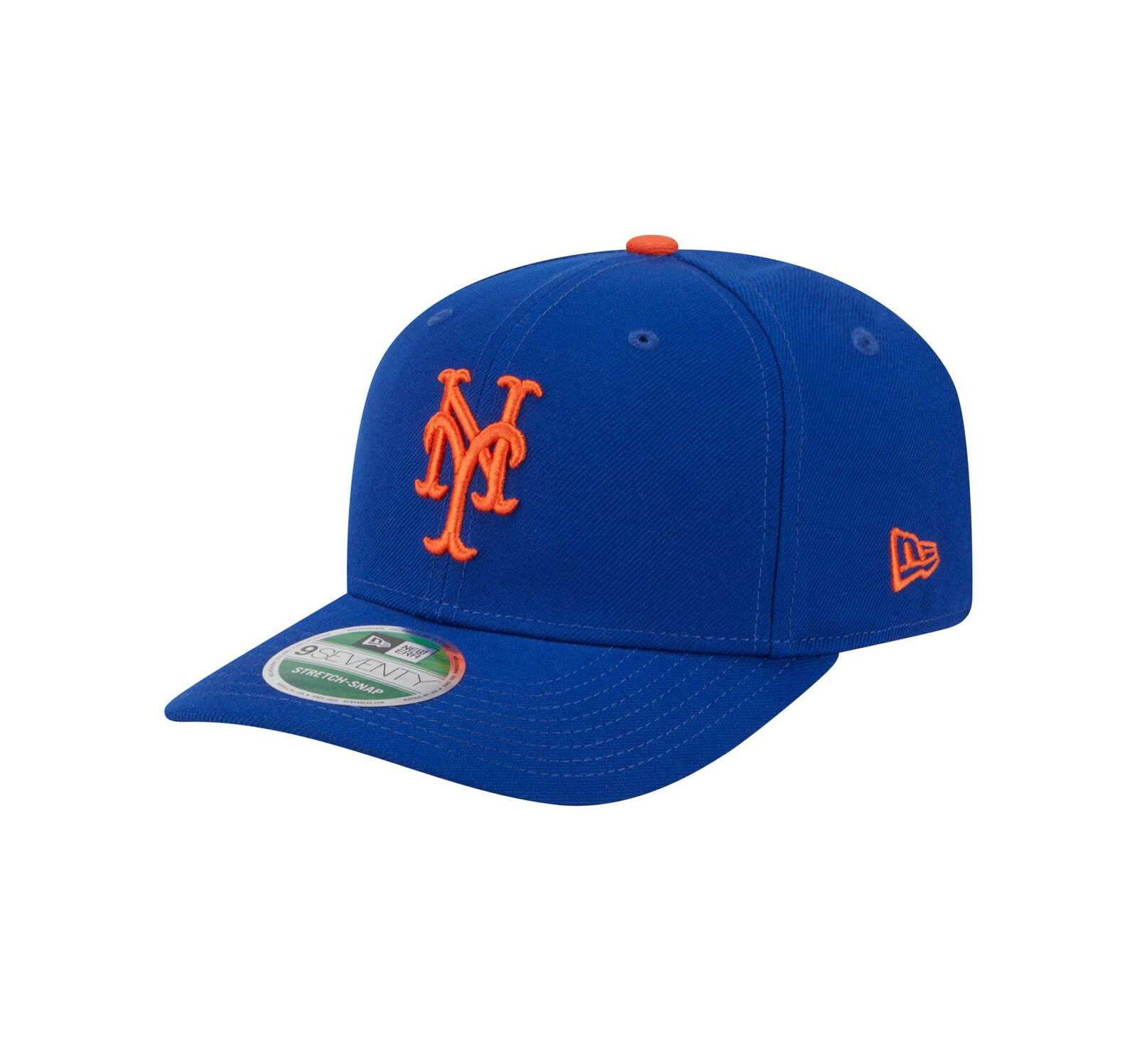 Мужская регулируемая кепка New Era New York Mets Player Replica 9SEVENTY королевского синего цвета