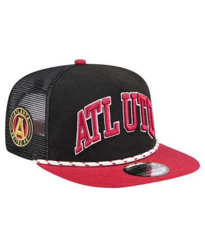 Мужская кепка New Era Black Atlanta United FC Throwback Golfer Snapback