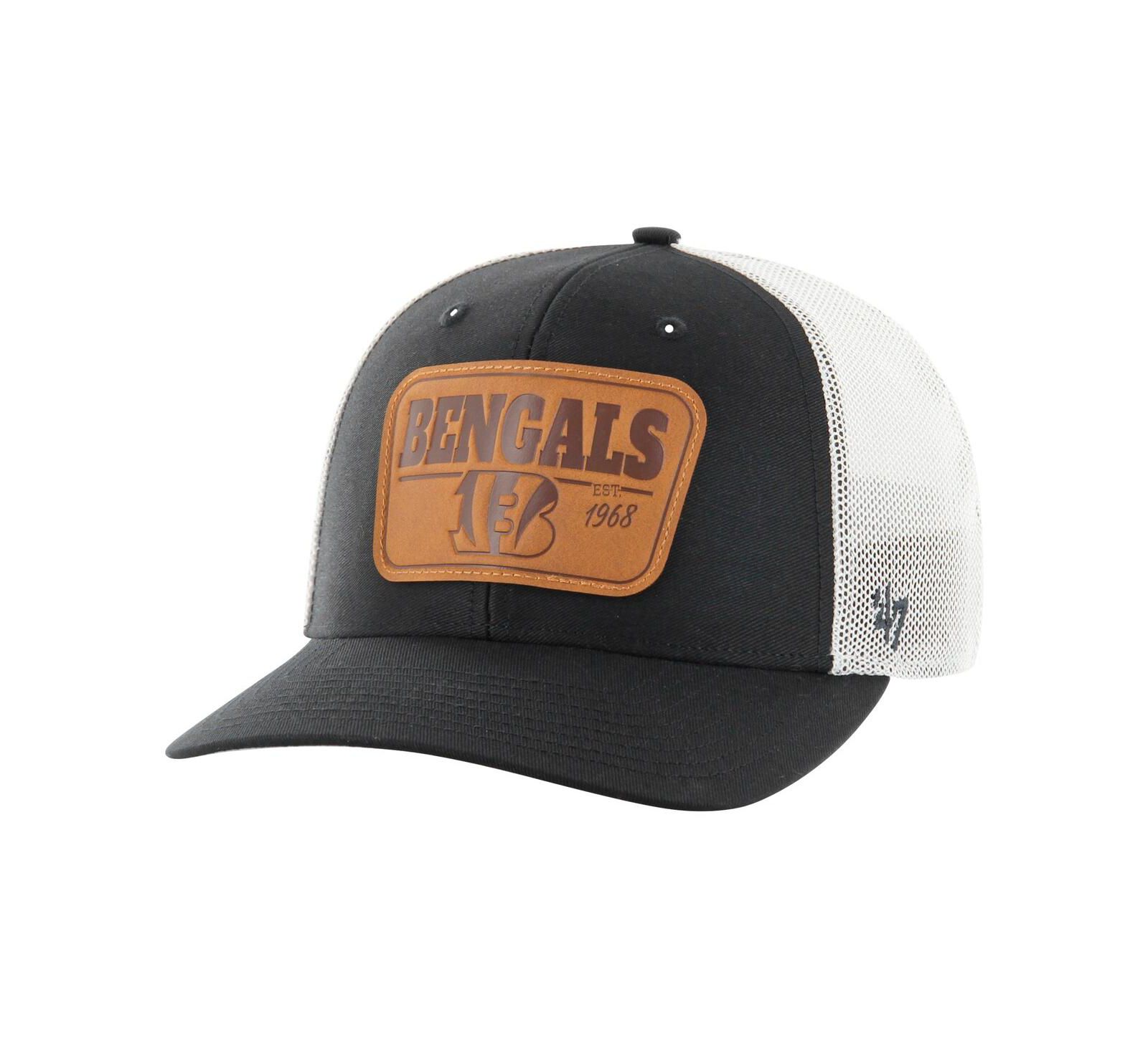 Мужская кепка '47 Brand Cincinnati Bengals Thrash Trophy Flex Black/White
