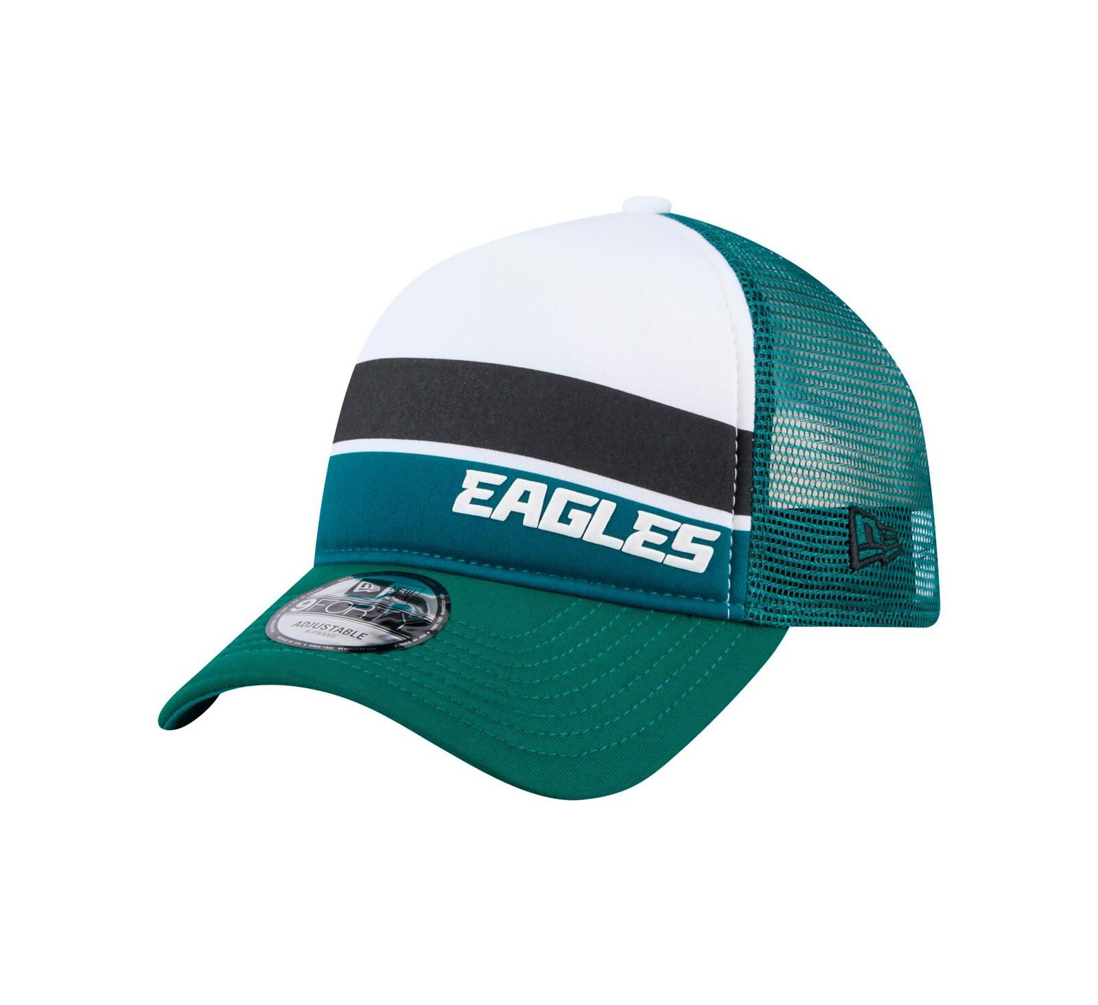 Кепка New Era Preschool Midnight Green Philadelphia Eagles Sport Night Color Block 9FORTY A-Frame Trucker Adjustable