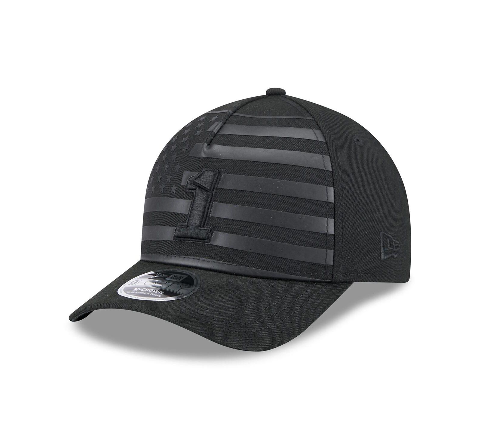 Мужская бейсболка New Era Black Ross Chastain American Flag 9FORTY M-Crown A-Frame Adjustable Hat