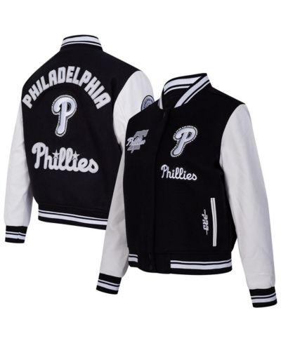 Женская куртка Pro Standard Black Philadelphia Phillies Rib Wool Full-Zip Varsity