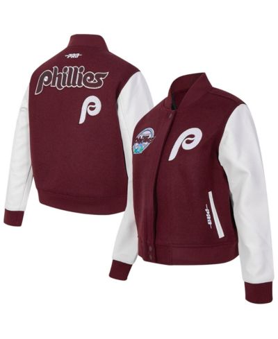 Женская куртка Pro Standard Philadelphia Phillies Game Day Classics, бордовая, шерстяная varsity