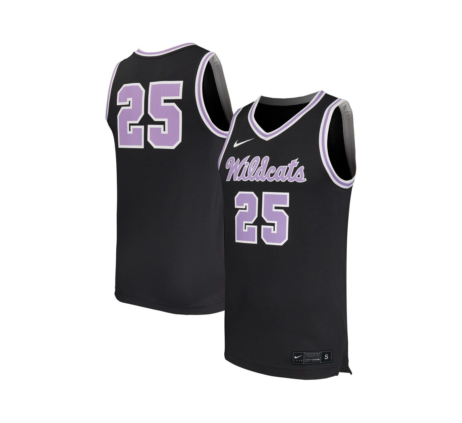 Nike Men's 25 Black Kansas State Wildcats Replica Basketball Jersey