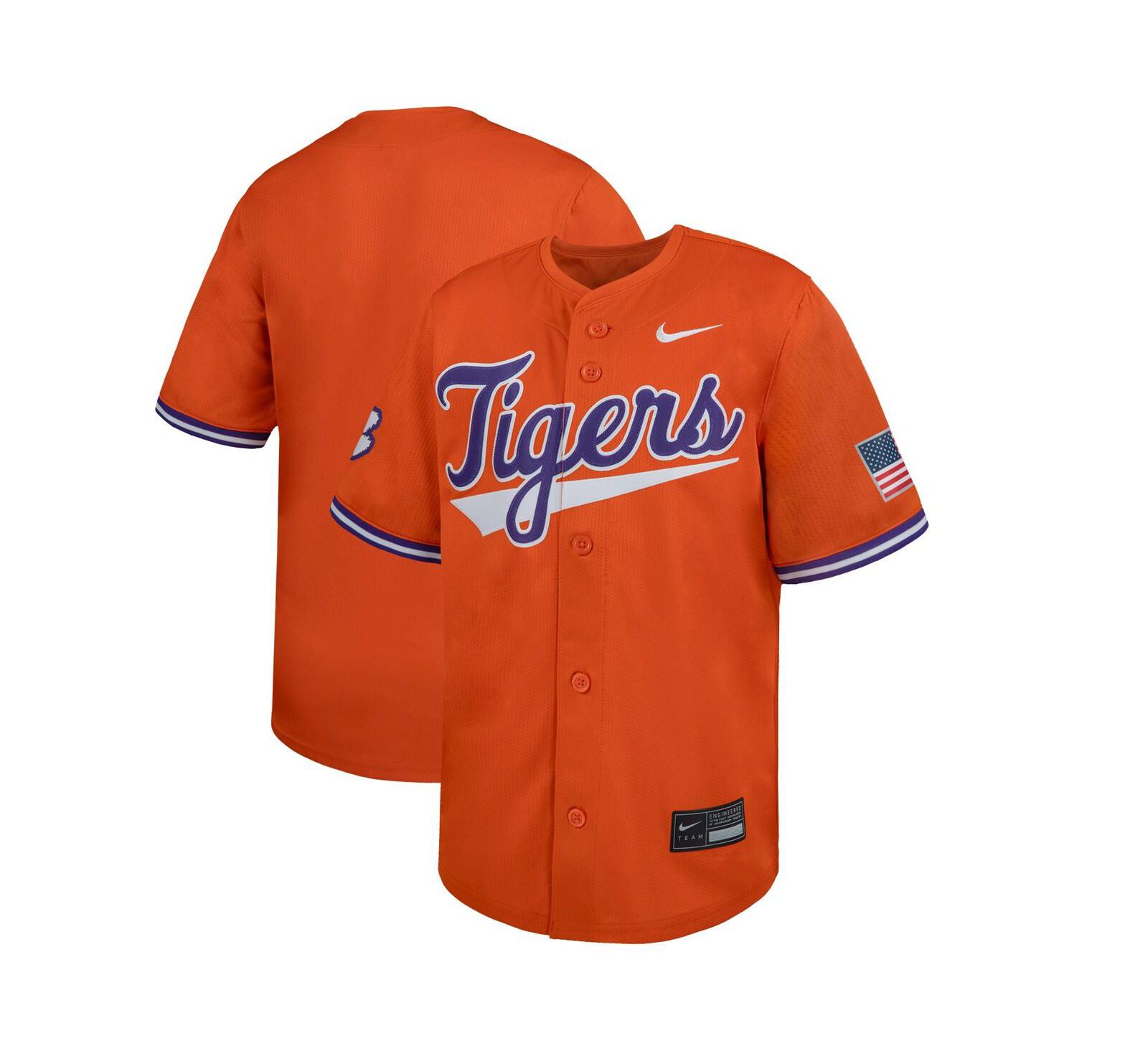 Nike Спортивная джерси Clemson Tigers для мальчиков и девочек оранжевая