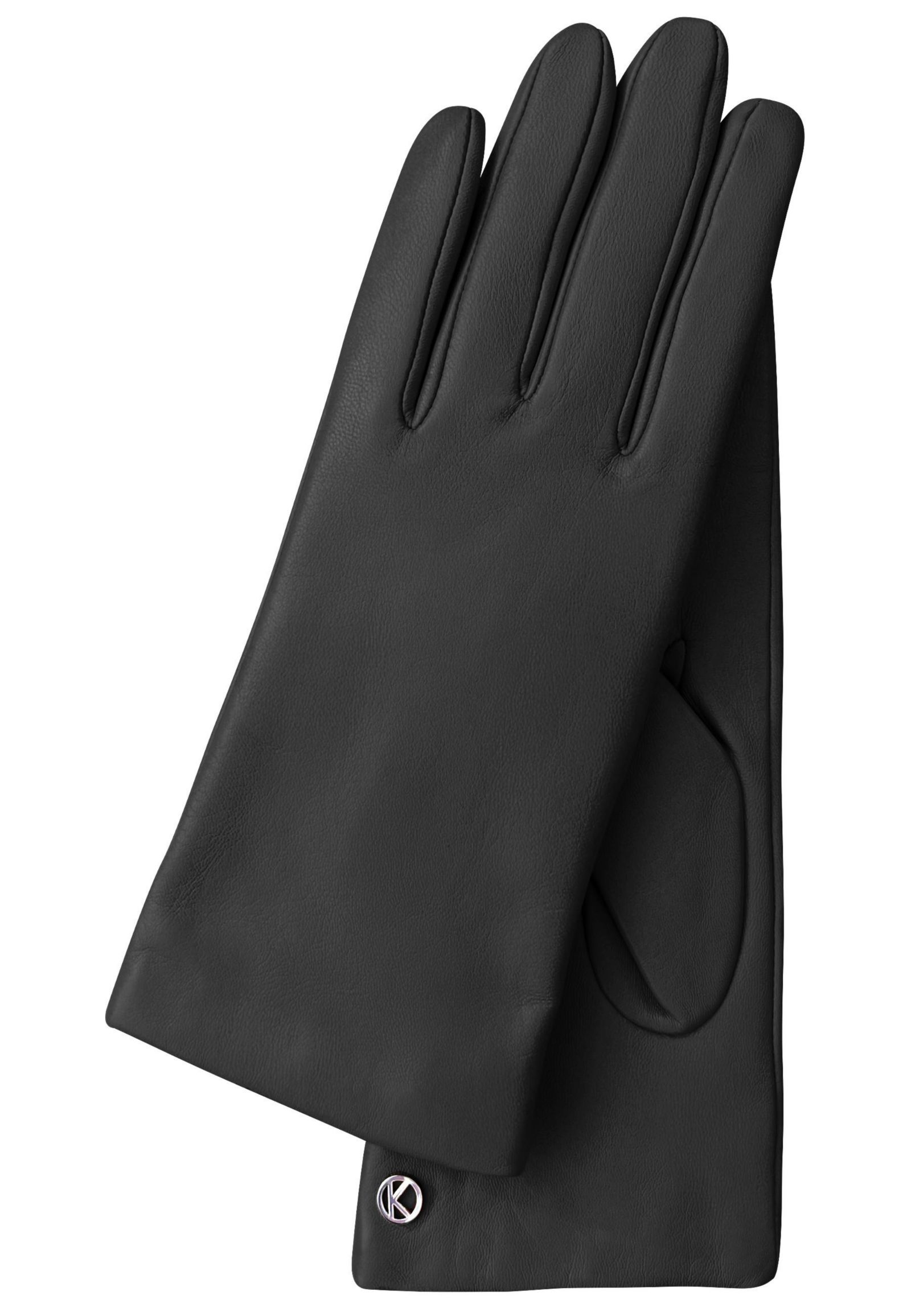 Women`s extra long Premium Lamb Leather Touchscreen Gloves Style Lola Long Cashmere Lining