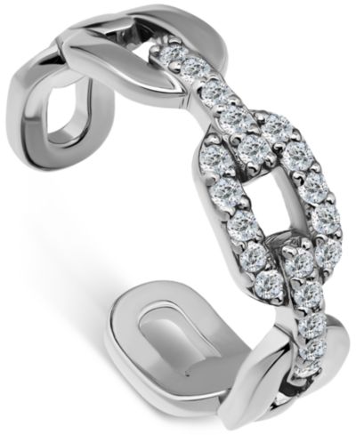 Giani Bernini Кольцо-кольцо Toe Ring Cubic Zirconia Link в Sterling Silver
