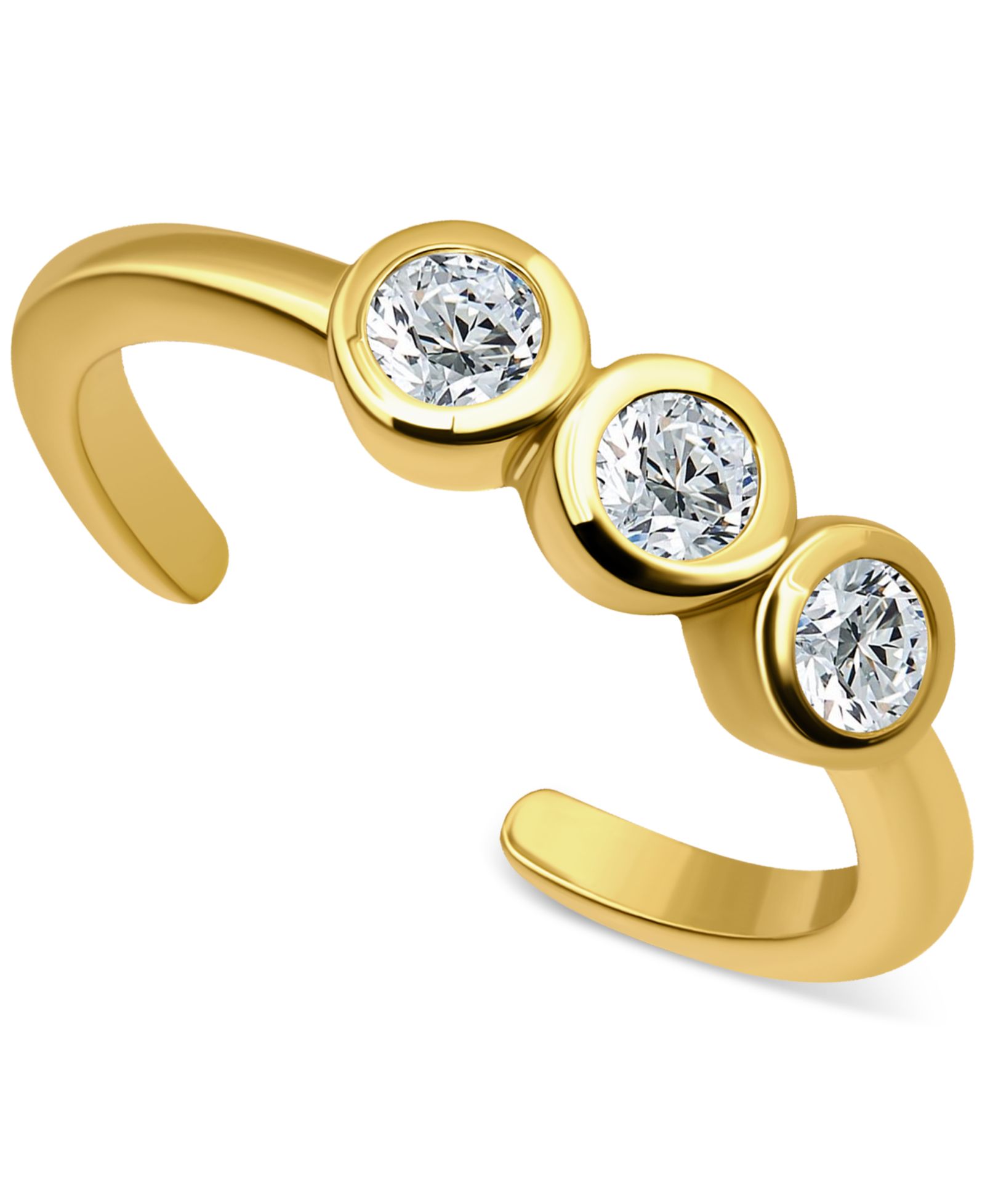 Giani Bernini Cubic Zirconia Adjustable Toe Ring in Sterling Silver (also in 18k Gold-Plated Sterling Silver), Exclusively at Macy's