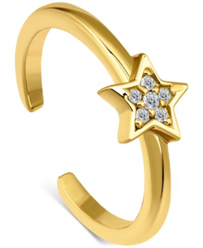 Кольцо Giani Bernini Cubic Zirconia Star Adjustable Toe Ring Sterling Silver