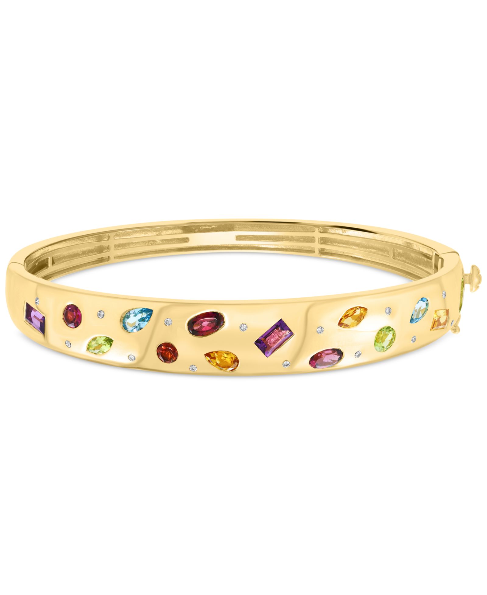Браслет EFFY® Multi Gemstone & Diamond в позолоченном стерлинговом серебре 14k Gold-Plated