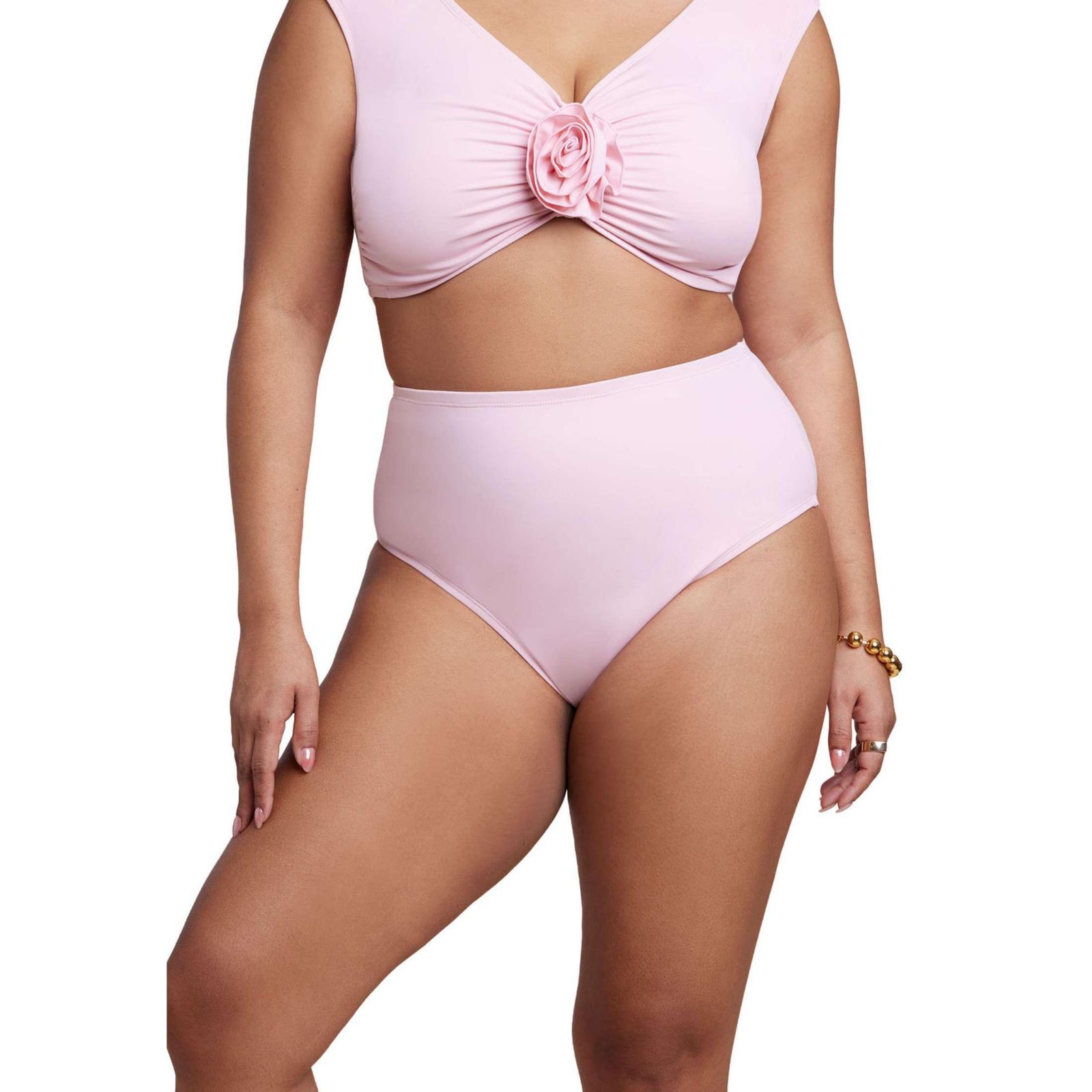 ELOQUII Women's High Waisted Bikini Bottom