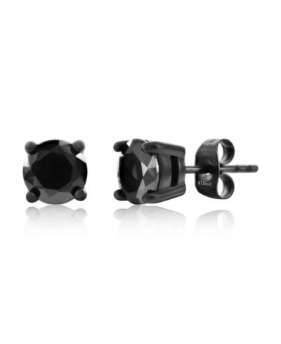 Stainless Steel, Round CZ Studs