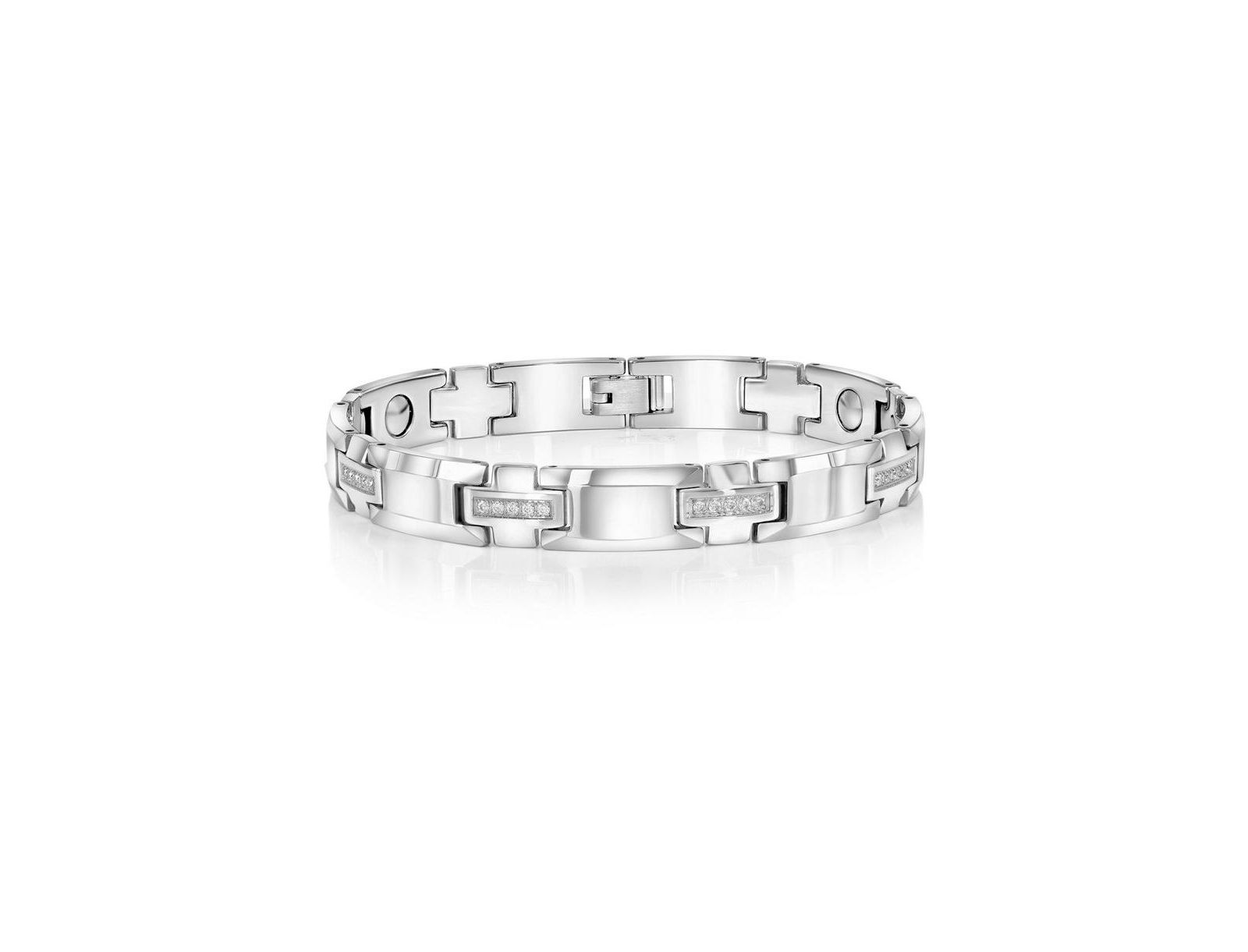 Magnetic Tungsten, CZ Bracelet