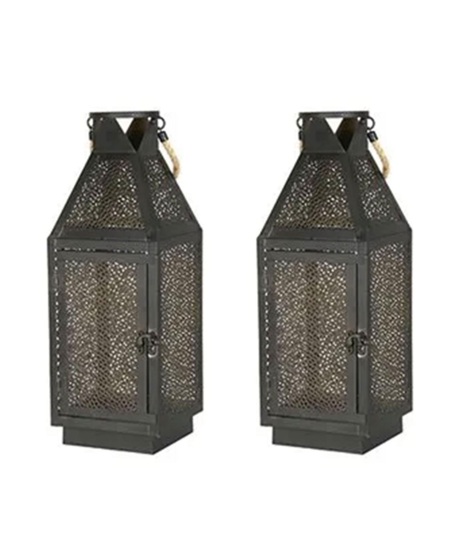 Фонарь Four Seasons Courtyard 16 Inch на батарейках с 20 LED, набор из 2 шт