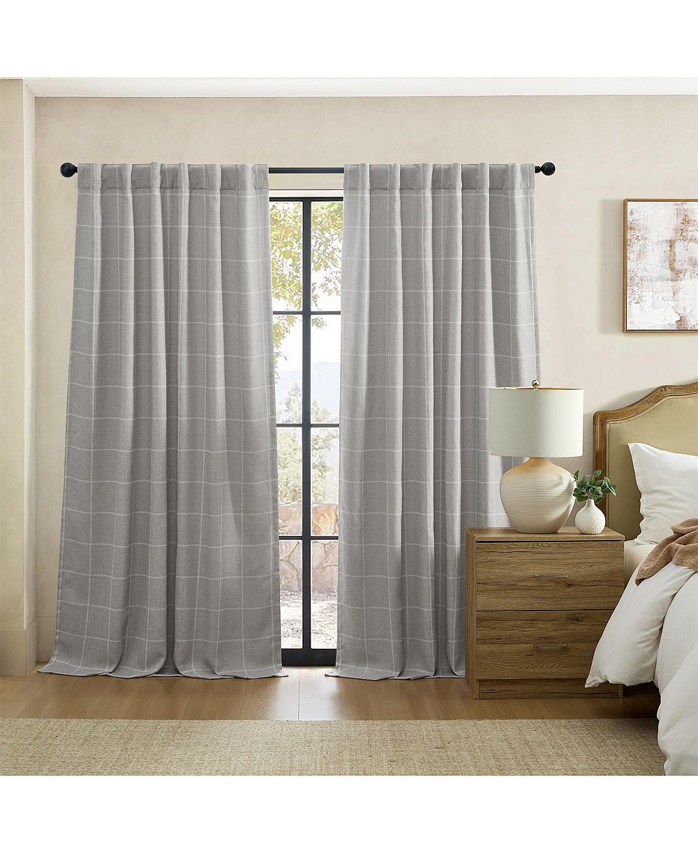Штора Threadmade Sawyer Windowpane Plaid Blackout Window Curtain Panel
