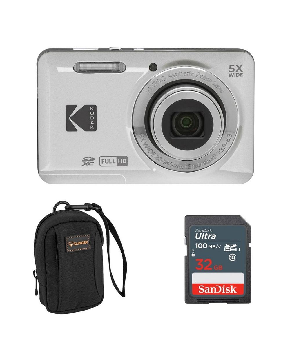 Цифровая камера Kodak PIXPRO FZ55 Silver с SD картой и сумкой