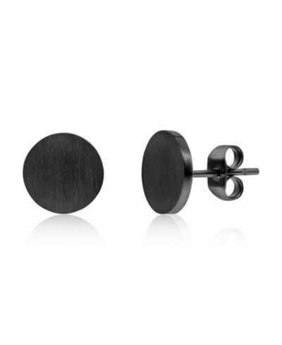 Stainless Steel, Brushed Round Studs