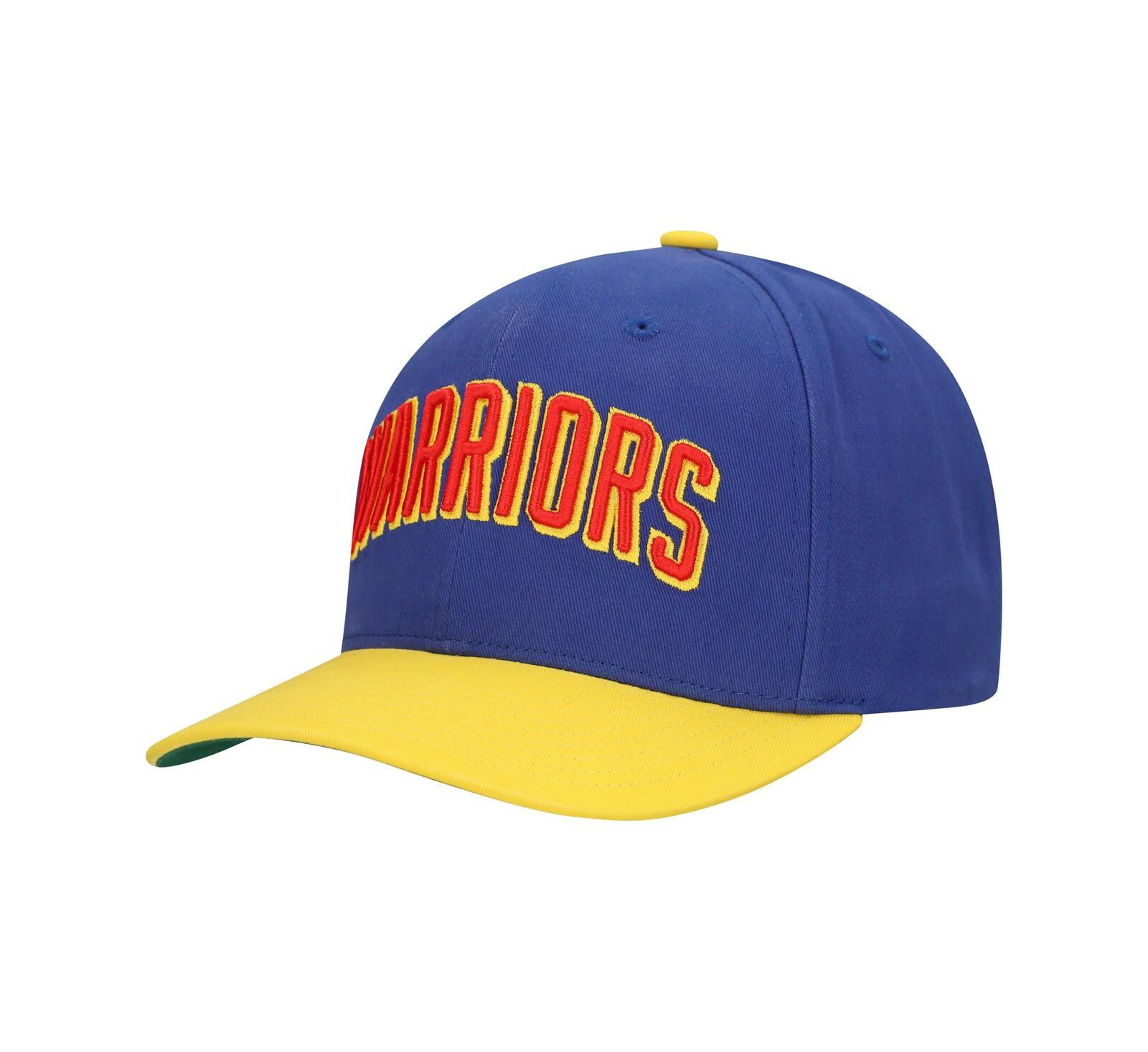 Mitchell & Ness Мужская регулируемая кепка Golden State Warriors Classic Edition, Royal/Gold