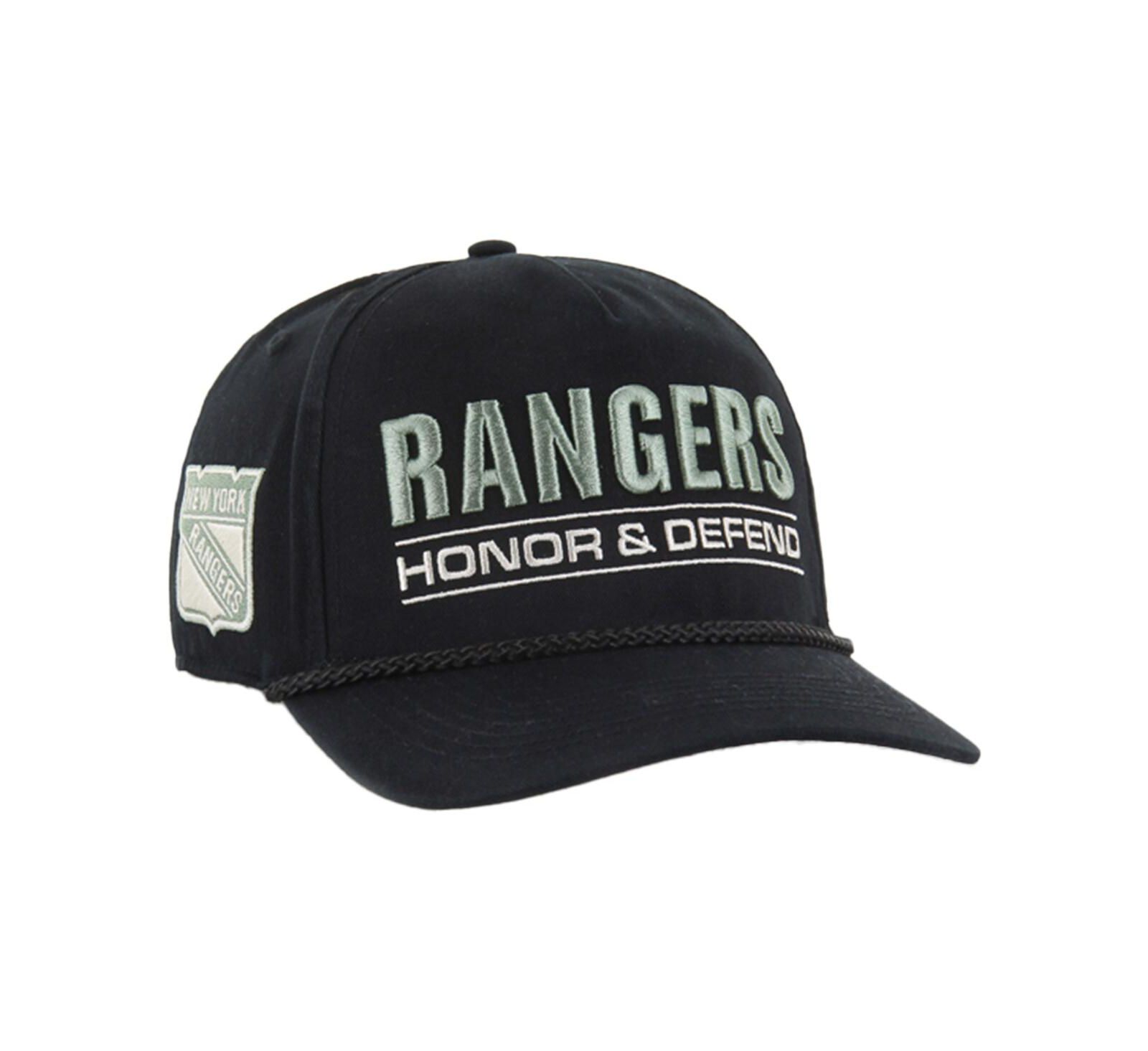 '47 Brand Men's Black New York Rangers OHT Military Appreciation Homeland Honor and Defend Hitch Adjustable Hat