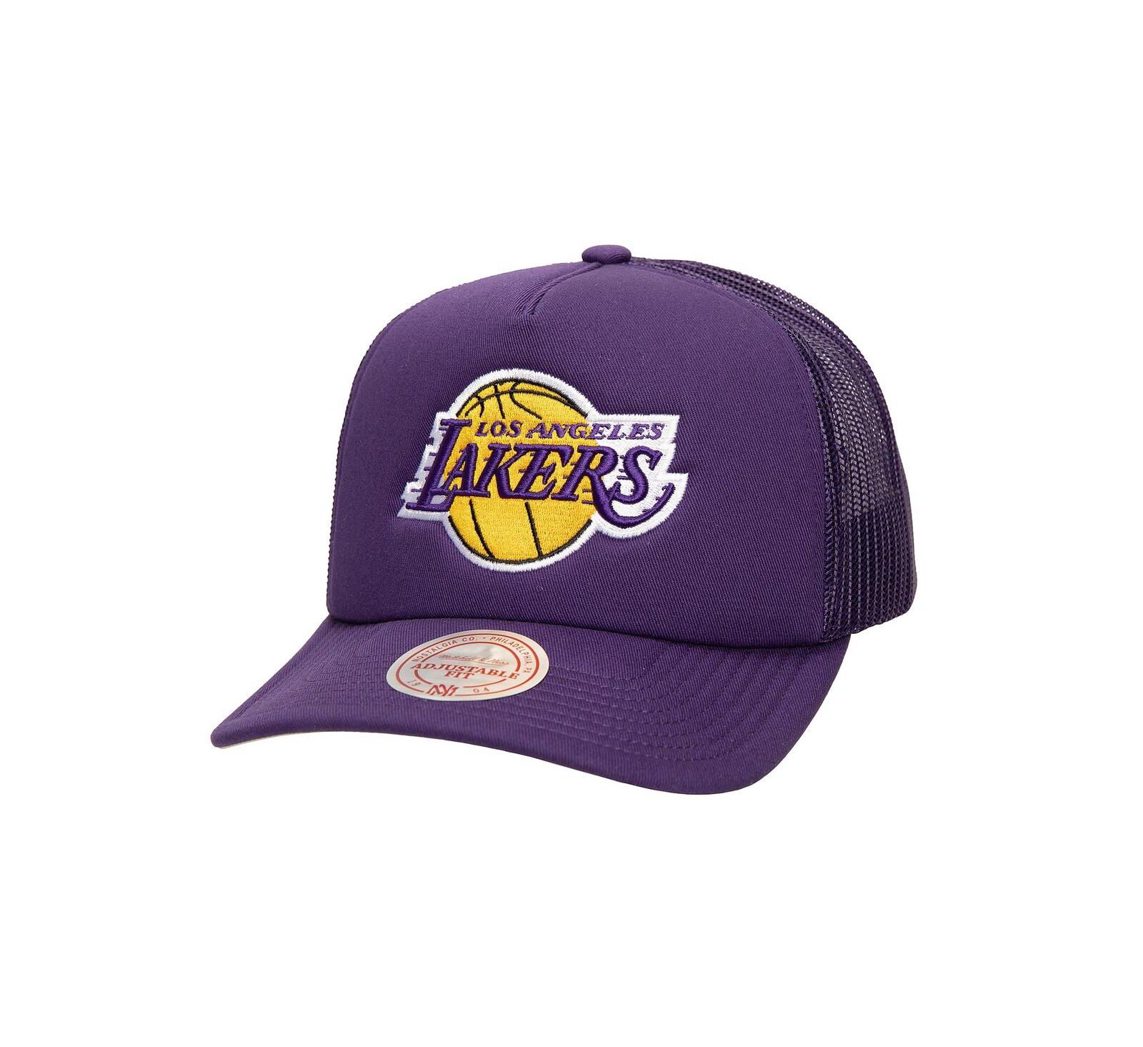 Mitchell & Ness Мужская кепка Mitchell & Ness Los Angeles Lakers Core Evergreen OTC Trucker Adjustable Purple