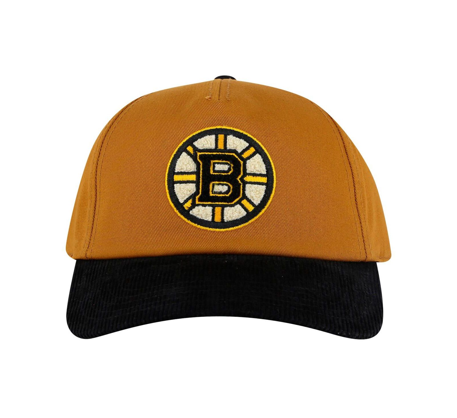 American Needle Men's Tan/Black Boston Bruins Burnett Adjustable Hat