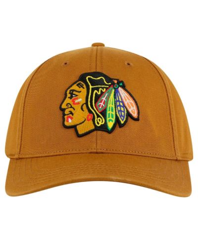 Мужская кепка American Needle Tan Chicago Blackhawks Hepcat Washed Twill Adjustable