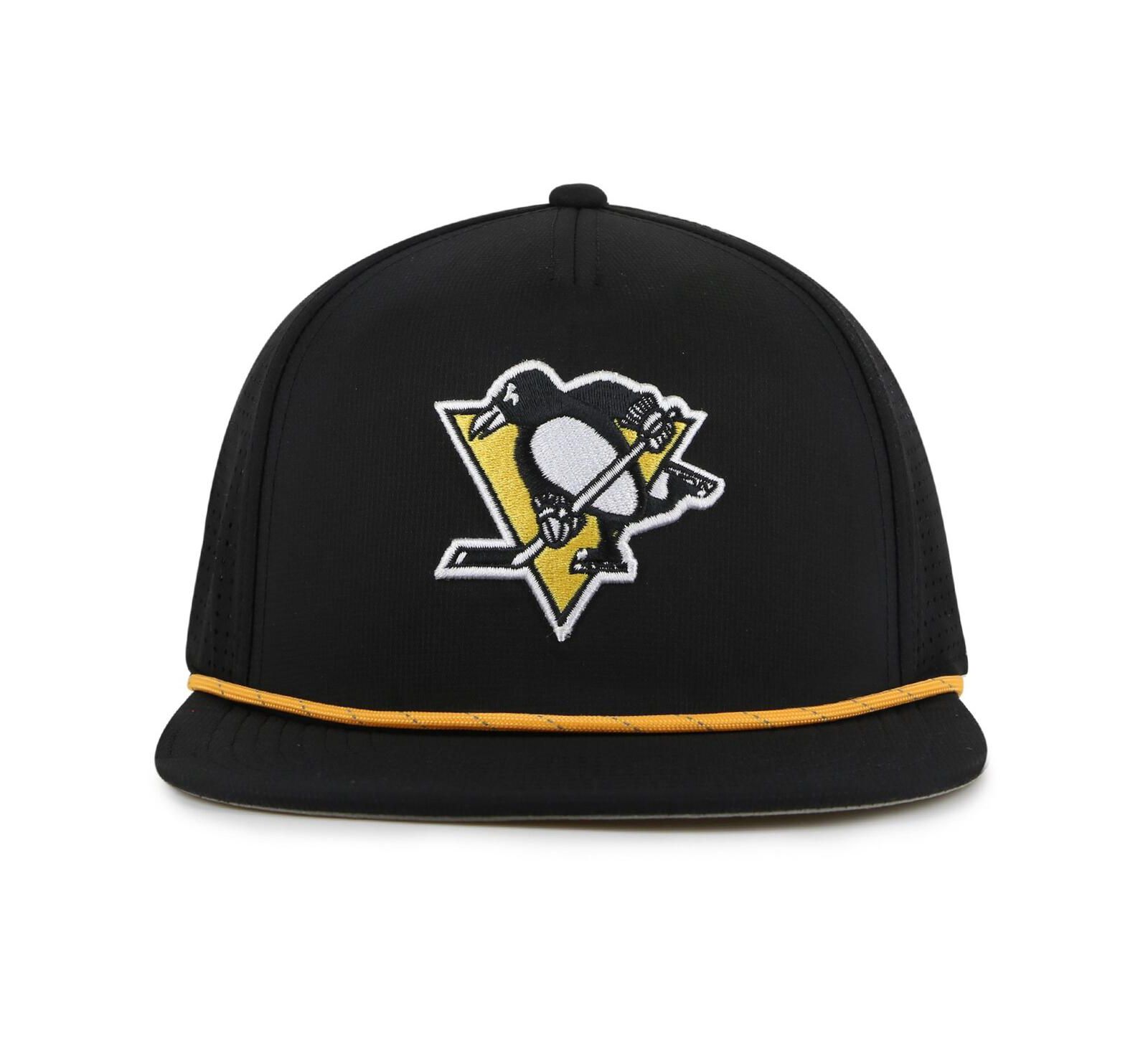 American Needle Men's Black Pittsburgh Penguins Buxton Pro Tech Adjustable Hat
