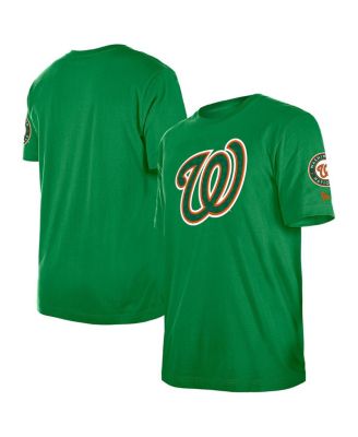 New Era Мужская футболка с принтом Shamrock St. Patrick's Day Washington Nationals, Kelly Green